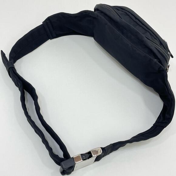 Prada Tessuto Body Bag Waist Fast Pouch Triangle Logo Plate Black - Picture 8 of 12